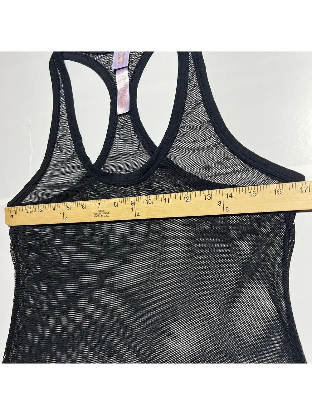 Savage X Fenty Nothin' But Net Tank Black X-Large Mesh Racerback Scoop Neck - Picture 5 of 7